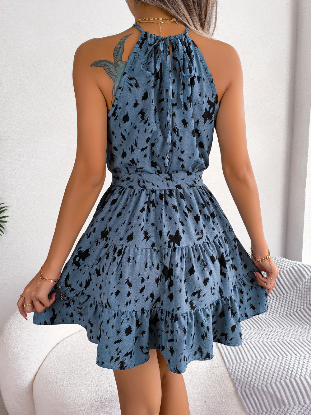 Stylish and Comfortable Leopard Print Swing Dress for Women - Antoniette Apparel