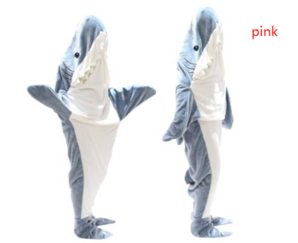 Cartoon Shark Sleeping Bag Pajamas Office Nap Shark Blanket Karakal High Quality Fabric Mermaid Shawl Blanket For Children - Antoniette Apparel